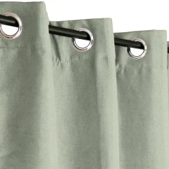 Rideau Thermique Brossé 140x240cm avec Doublure Polaire - Vert d'Eau, Prêt à Poser