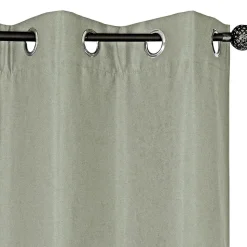 Rideau Thermique Brossé 140x240cm avec Doublure Polaire - Vert d'Eau, Prêt à Poser