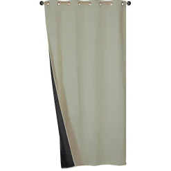 Rideau Thermique Brossé 140x240cm avec Doublure Polaire - Vert d'Eau, Prêt à Poser
