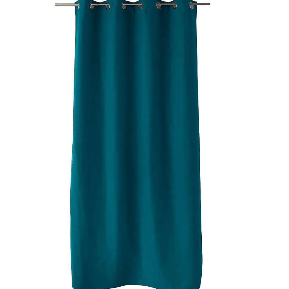 Rideau thermique doublé (135x240 cm - Bleu Canard)