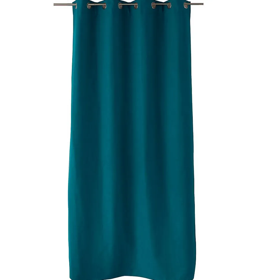 Rideau thermique doublé (135x240 cm - Bleu Canard)