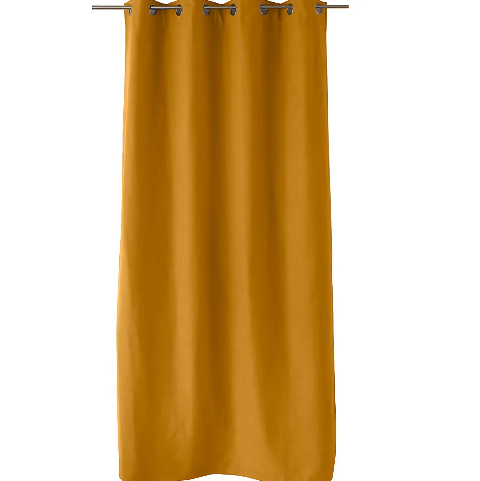 Rideau thermique doublé (135x240 cm - Jaune moutarde)