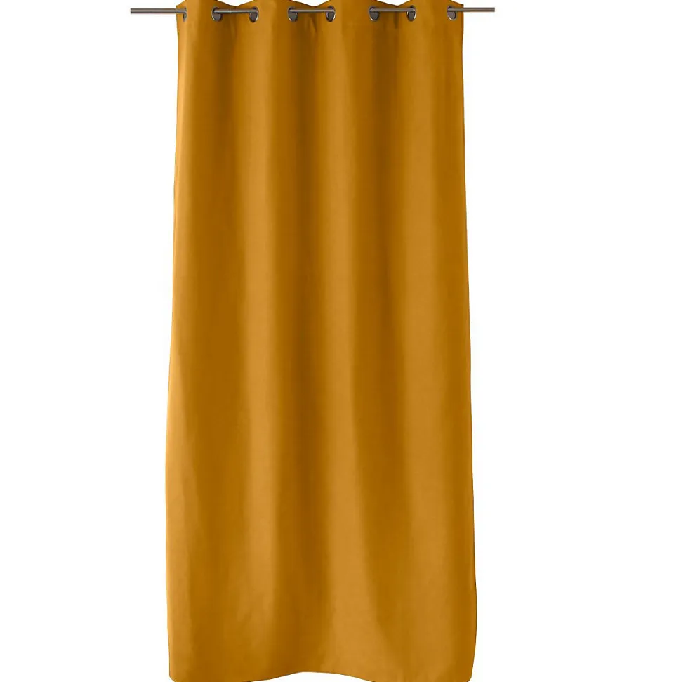 Rideau thermique doublé (135x240 cm - Jaune moutarde)
