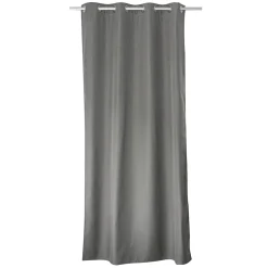 Rideau thermique en microfibre doublée (135x240 cm - Gris clair)