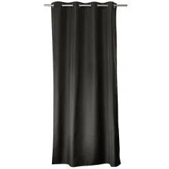 Rideau thermique en microfibre doublée (135x180 cm - Gris Foncé)