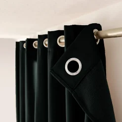 Rideau thermique en microfibre doublée (135x180 cm - Noir)