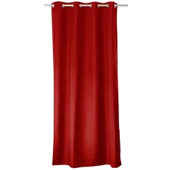 Rideau thermique en microfibre doublée (135x240 cm - Rouge)