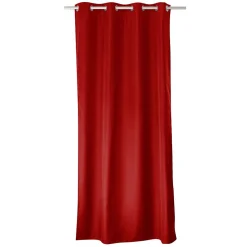 Rideau thermique en microfibre doublée (135x240 cm - Rouge)