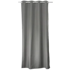 Rideau thermique en microfibre doublée (135x180 cm - Gris clair)