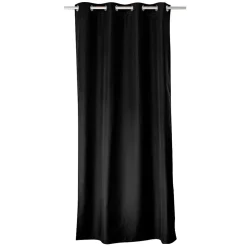 Rideau thermique en microfibre doublée (135x240 cm - Noir)