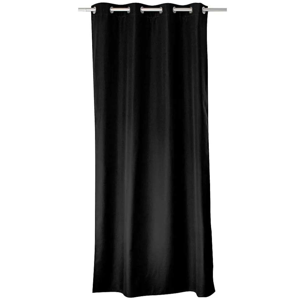 Rideau thermique en microfibre doublée (135x240 cm - Noir)