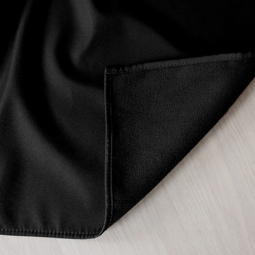 Rideau thermique en microfibre doublée (135x240 cm - Noir)