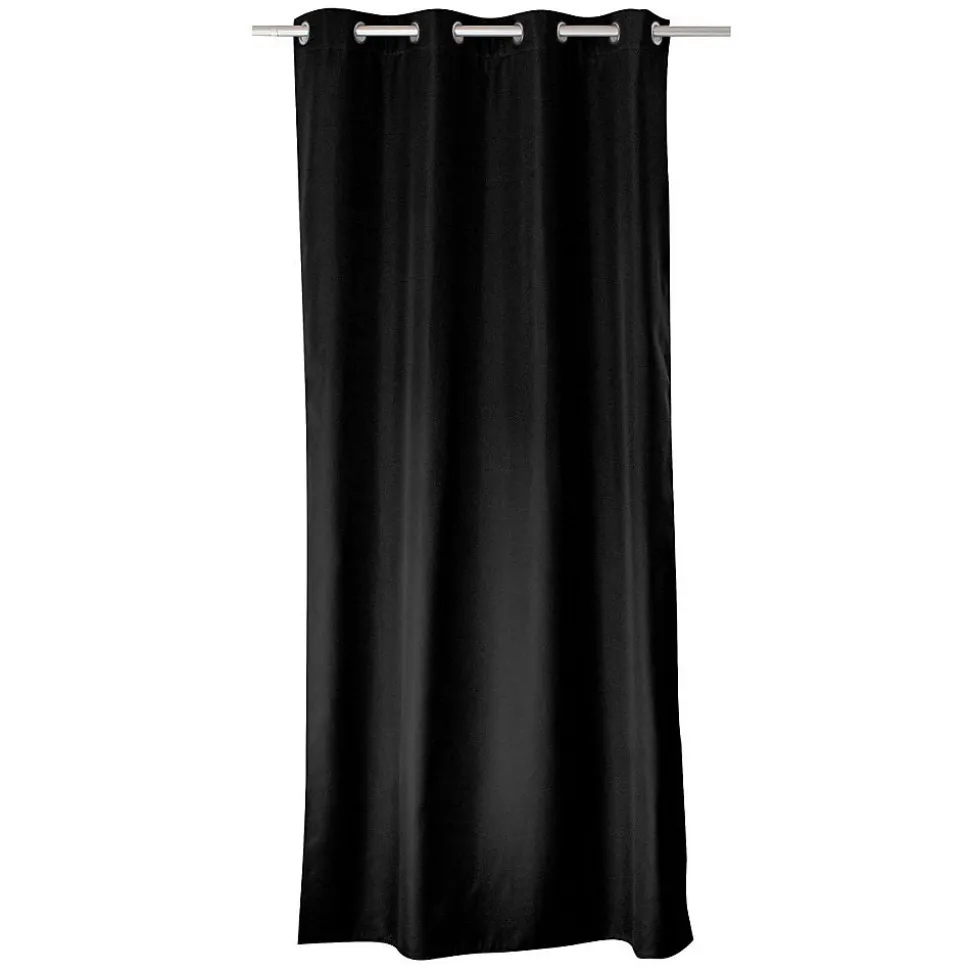 Rideau thermique en microfibre doublée (135x240 cm - Noir)