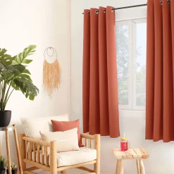 Rideau thermique en microfibre doublée (135x180 cm - Terracotta)