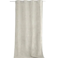 Rideau thermique en velours doublé polaire (140x260 cm - Ecru)