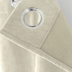 Rideau thermique en velours doublé polaire (140x260 cm - Ecru)