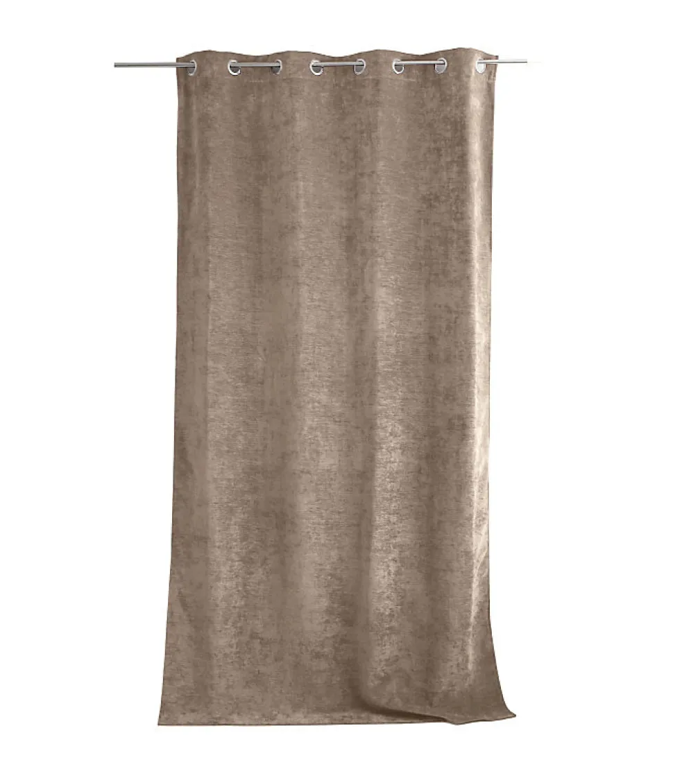 Rideau thermique en velours tramé "Velvet" - 140x260cm - Naturel