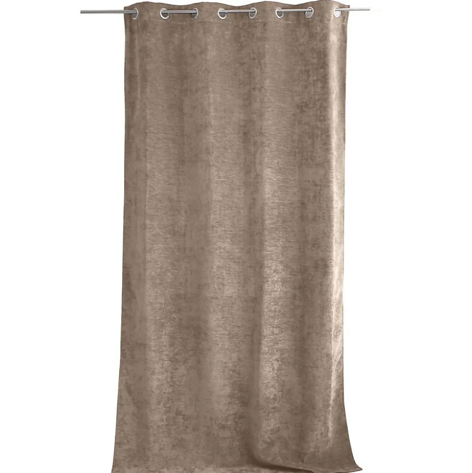 Rideau thermique en velours tramé "Velvet" - 140x260cm - Naturel