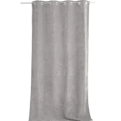 Rideau thermique en velours doublé polaire (140x260 cm - Gris clair)