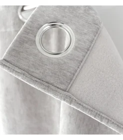 Rideau thermique en velours doublé polaire (140x260 cm - Gris clair)