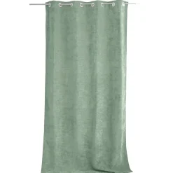 Rideau thermique en velours doublé polaire (140x260 cm - Céladon)