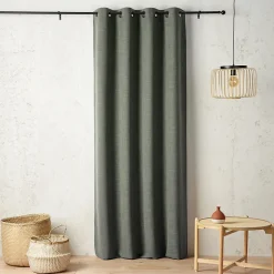 Rideau thermique et obscurcissant à envers polaire à oeillets (135x260 cm - Vert)