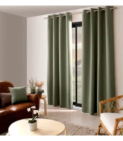 Rideau Thermique et Occultant Kaki - 140x240cm - Vert kaki
