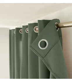 Rideau Thermique et Occultant Kaki - 140x240cm - Vert kaki