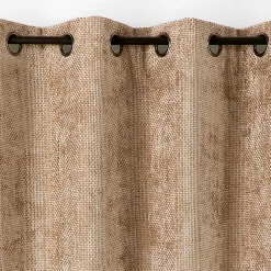 Rideau thermique et phonique velours chenille (135x260 cm - Beige Chamois)
