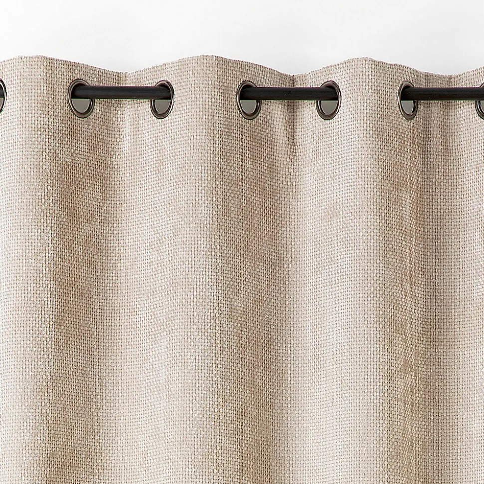 Rideau thermique et phonique velours chenille (135x260 cm - Blanc cassé)