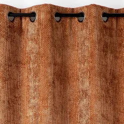 Rideau thermique et phonique velours chenille (135x260 cm - Orange)
