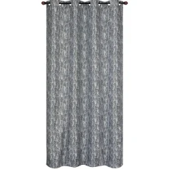 Rideau Thermique Fantaisie à œillets 135x240cm, prêt à Poser Anthracite.
