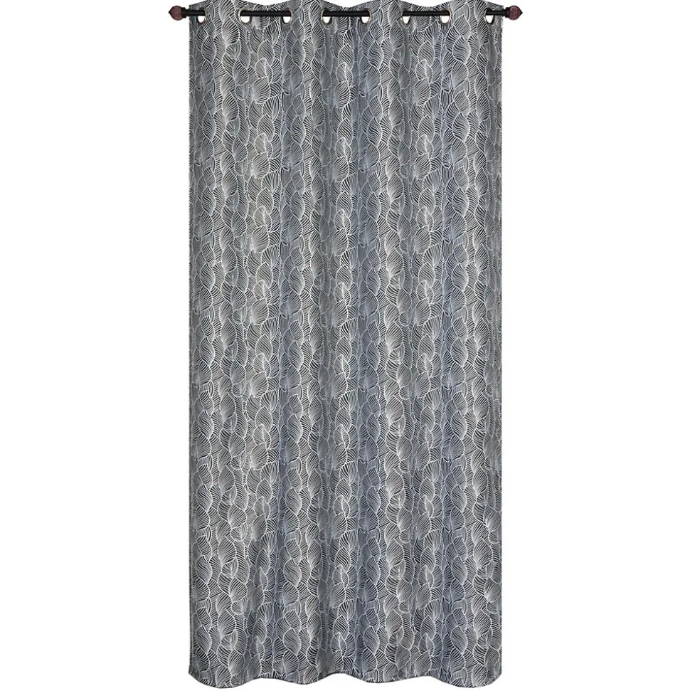 Rideau Thermique Fantaisie à œillets 135x240cm, prêt à Poser Anthracite.