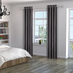 Rideau thermique Meiere GoodHome l.140 x H.260 cm gris
