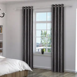 Rideau thermique Meiere GoodHome l.140 x H.260 cm gris