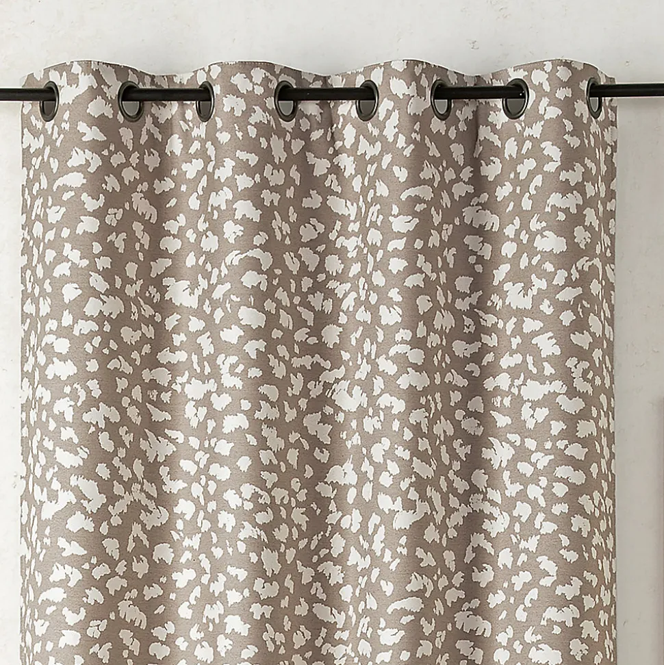 Rideau thermique obscurcissant et phonique "bouleau" 140 x 240 cm motif tacheté - 140x240cm - Beige
