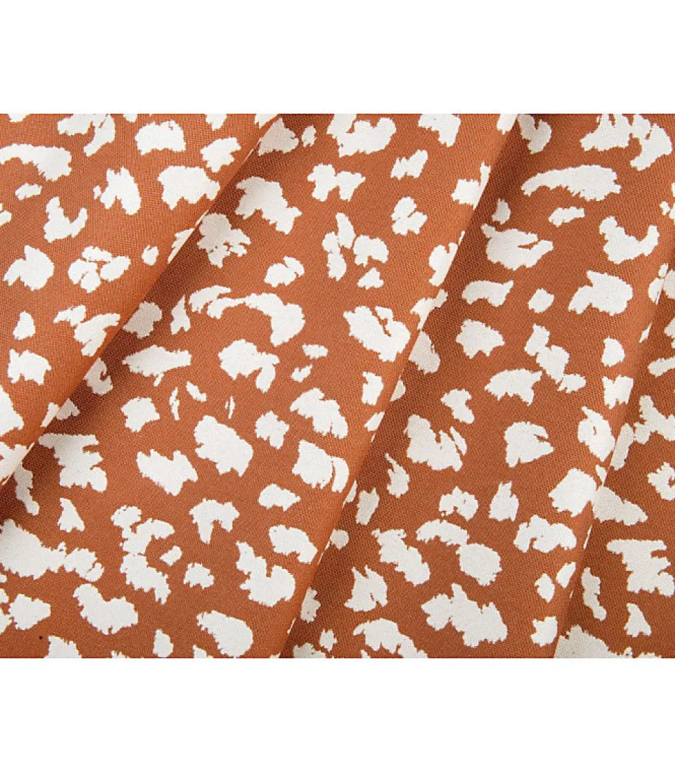 Rideau thermique obscurcissant et phonique "bouleau" 140 x 240 cm motif tacheté - 140x240cm - Terre cuite