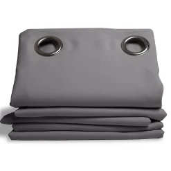 Rideau thermique occultant Oeillets Gris MC09 140 x 180 (LxH)