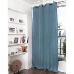 Rideau thermique occultant Oeillets Bleu MC56 130 x 260 (LxH)