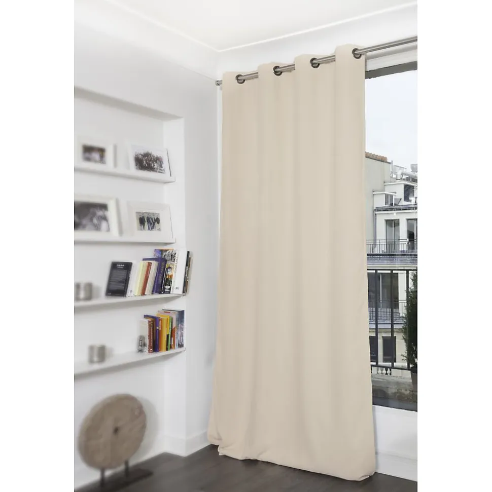 Rideau thermique occultant Oeillets Beige MC634 140 x 260 (LxH)