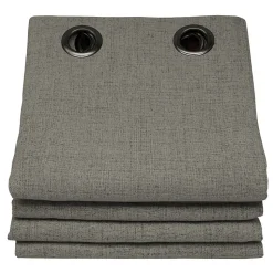 Rideau thermique occultant Oeillets Gris MC740 130 x 260 (LxH)