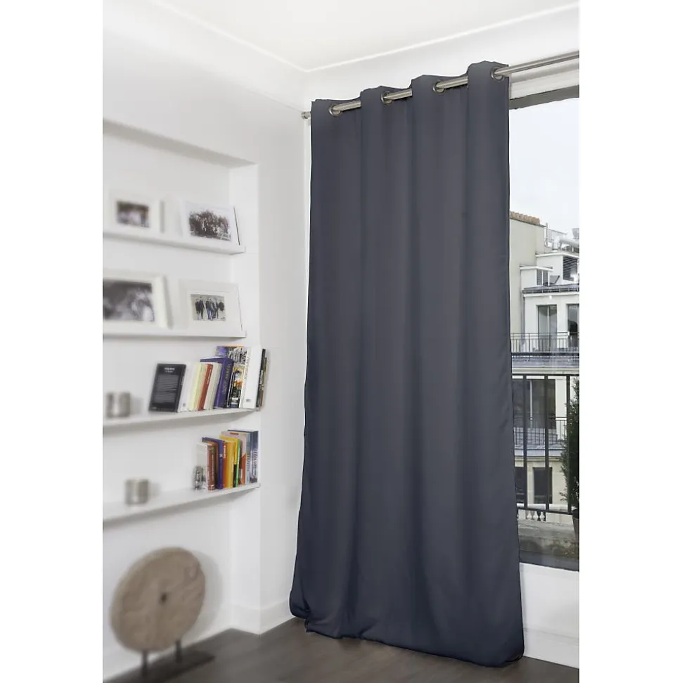 Rideau thermique occultant Oeillets Gris MC713 140 x 300 (LxH)