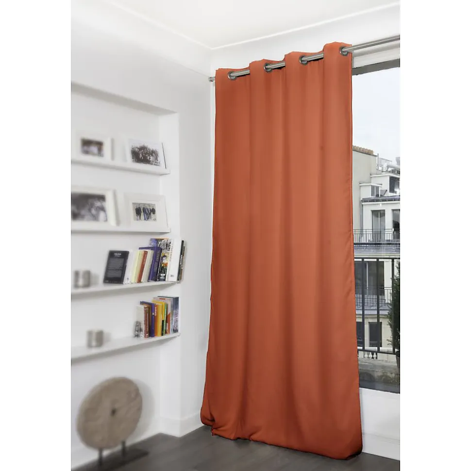 Rideau thermique occultant Oeillets Orange MC374 140 x 260 (LxH)