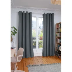 Rideau thermique Oeillets Gris MC458 130 x 250 (LxH)