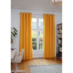 Rideau thermique Oeillets Jaune MC215 130 x 250 (LxH)