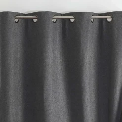 Rideau thermique phonique et semi occultant KONFOR (140x260 cm - Gris anthracite)