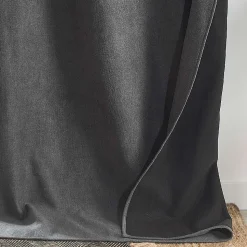 Rideau thermique phonique et semi occultant KONFOR (140x260 cm - Gris anthracite)