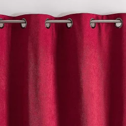 Rideau thermique phonique et semi occultant KONFOR (140x260 cm - Rouge)