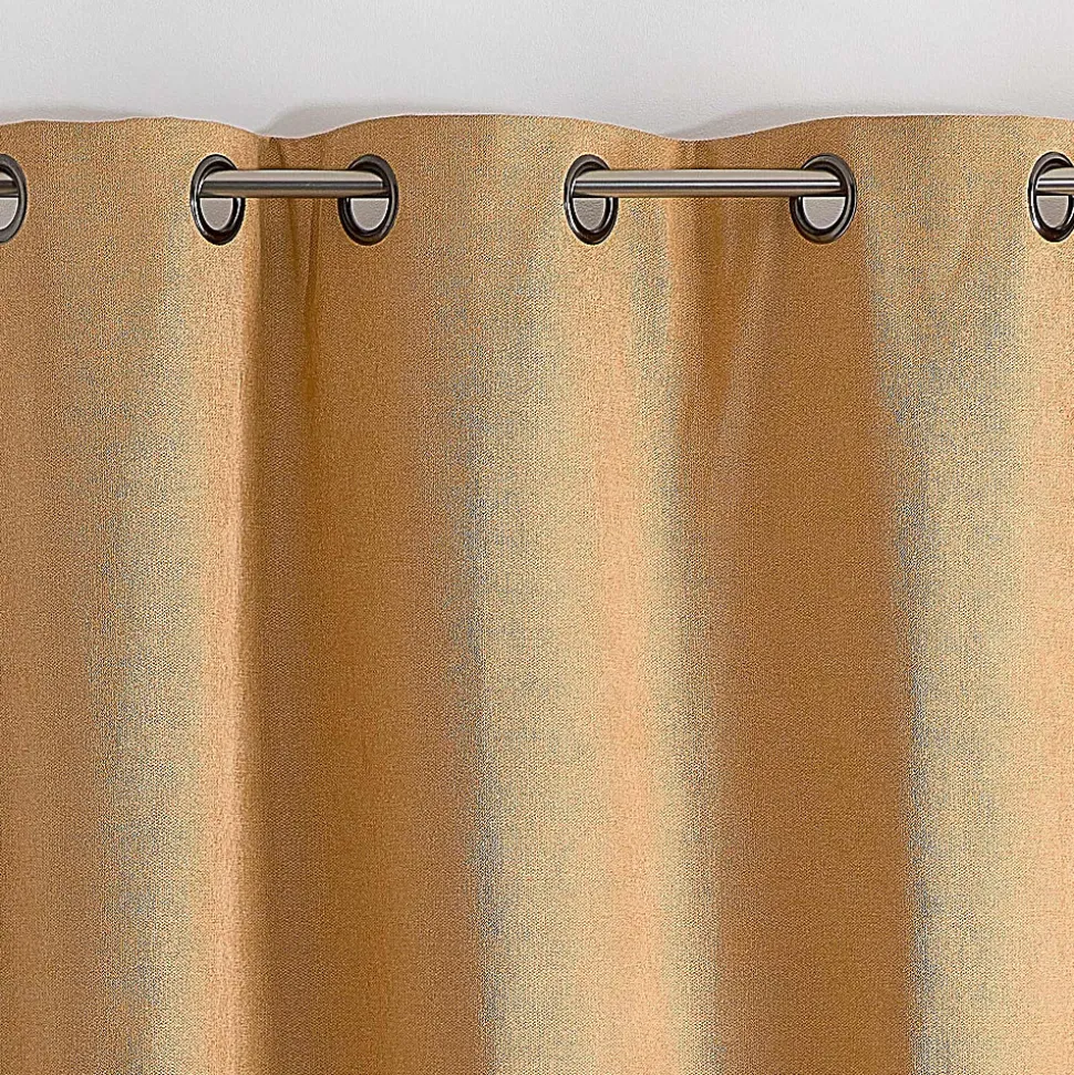 Rideau thermique phonique et semi occultant KONFOR (140x260 cm - Jaune Ocre)