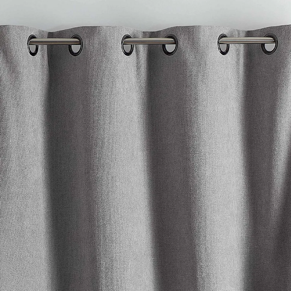 Rideau thermique phonique et semi occultant KONFOR (140x300 cm - Gris Perle)